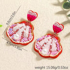 Ocean Beach Shell Exquisite Sequin Earrings
