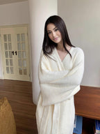 Women's Double-Sided Fleece Robe|Thickened Long Plush Casual Loungewear
