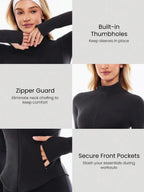 Allrounder Shaping Two-Piece Set, High-Waist Wide-Leg Pants & Zipper Jacket, Breathable Sporty, Long Sleeve, All Seasons, Yoga & Gym Wear