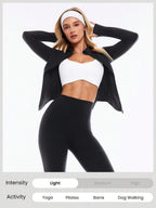 Allrounder Shaping Two-Piece Set, High-Waist Wide-Leg Pants & Zipper Jacket, Breathable Sporty, Long Sleeve, All Seasons, Yoga & Gym Wear