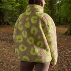 Print Water Resistant Sherpa Cropped Drying Robe