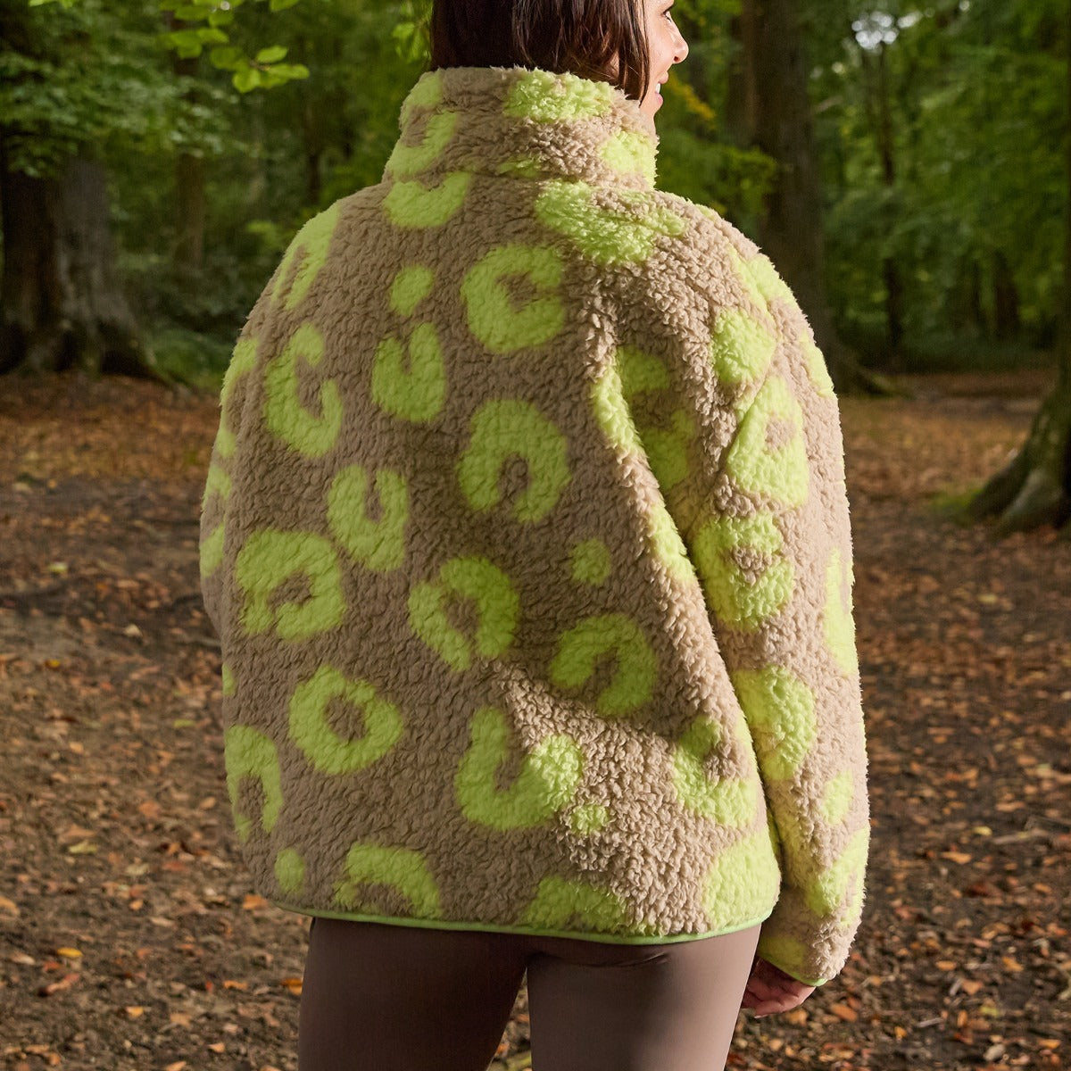 Print Water Resistant Sherpa Cropped Drying Robe