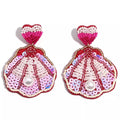 Ocean Beach Shell Exquisite Sequin Earrings
