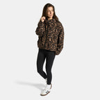 Print Water Resistant Sherpa Cropped Drying Robe
