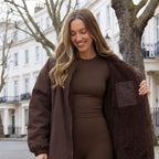 Drying Robe Water Resistant Wind Resistant Changing Soft Sherpa Fleece Lined Oversized Hooded Long Sleeve Coat Jacket
