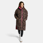Drying Robe Water Resistant Wind Resistant Changing Soft Sherpa Fleece Lined Oversized Hooded Long Sleeve Coat Jacket
