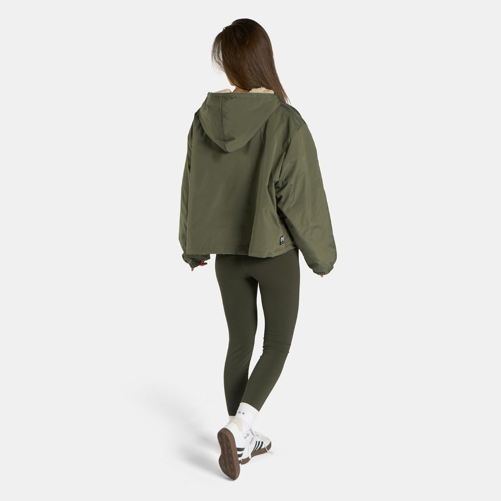 Print Water Resistant Sherpa Cropped Drying Robe