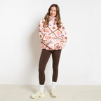 Print Water Resistant Sherpa Cropped Drying Robe