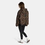 Print Water Resistant Sherpa Cropped Drying Robe