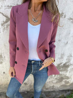 Women's Lapel Long Sleeve Casual Suit Jacket