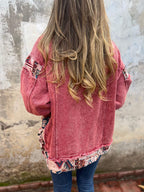 Women's Denim Patchwork Casual Jacket