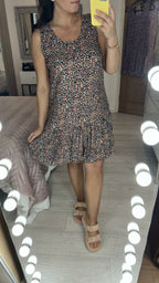 Letina Floral Print Frill Hem Dress