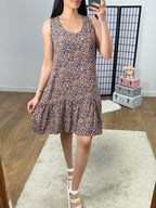 Letina Floral Print Frill Hem Dress
