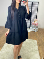 Maliyah Cheesecloth Tiered Smock Dress
