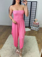 Maxiney Neon Ruched Drape Elasticated Jumpsuit