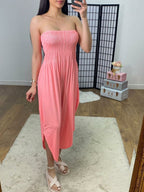 Maxiney Neon Ruched Drape Elasticated Jumpsuit