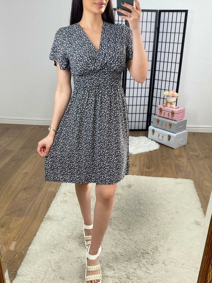 Moana Ditsy Floral Wrap Effect Dress