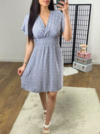 Moana Ditsy Floral Wrap Effect Dress