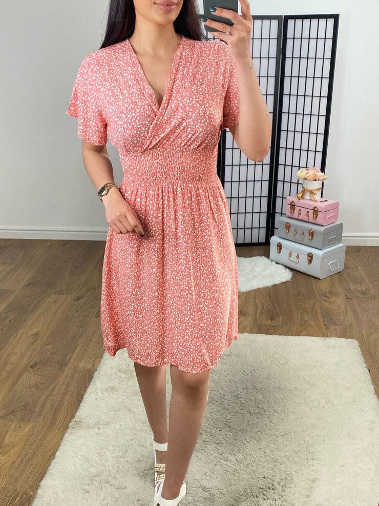 Moana Ditsy Floral Wrap Effect Dress