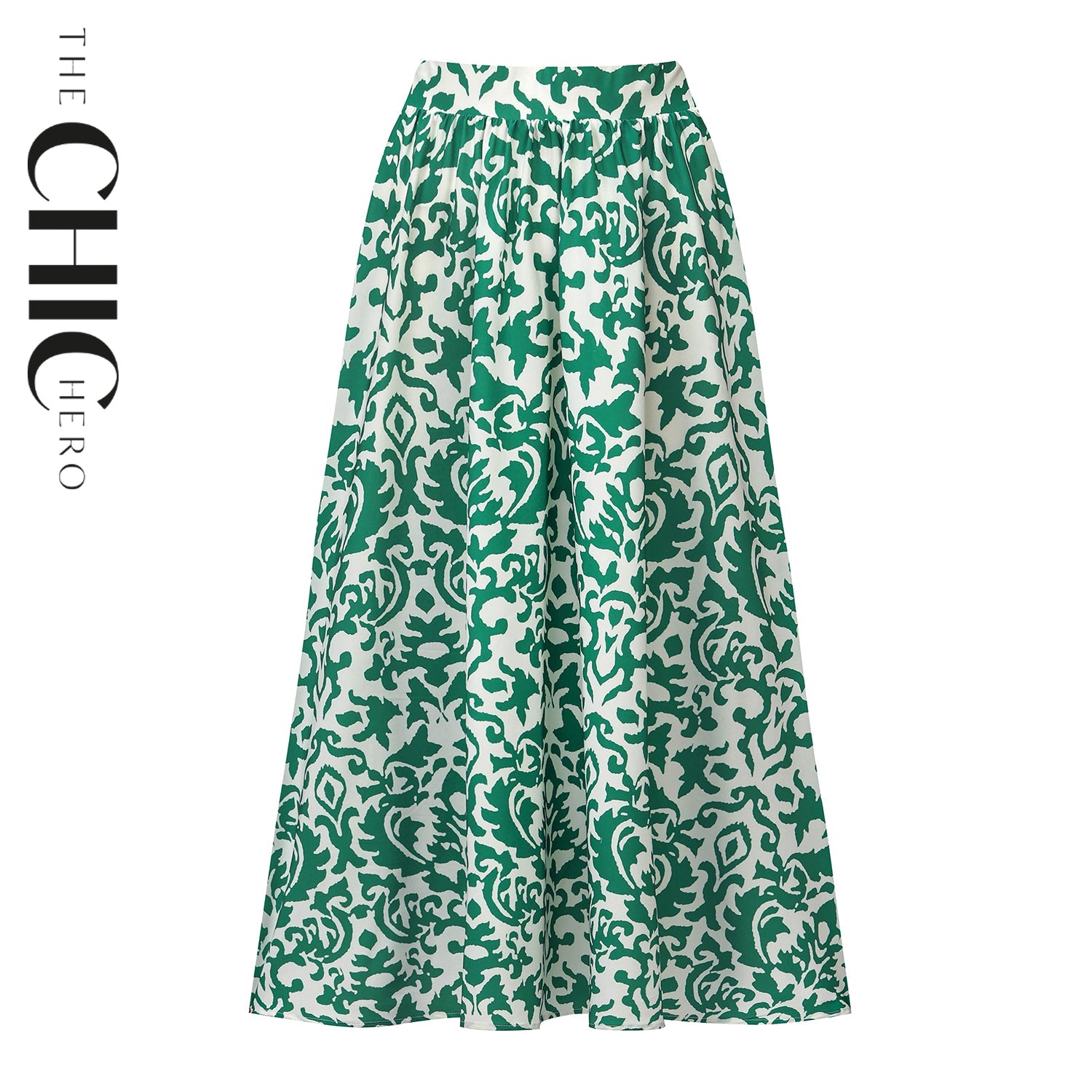 Green Boho Breeze Floral Palazzo Skirts