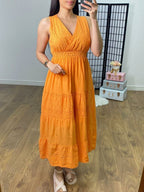 Raquelly Crochet Wrap V-neck Detailed Maxi Dress