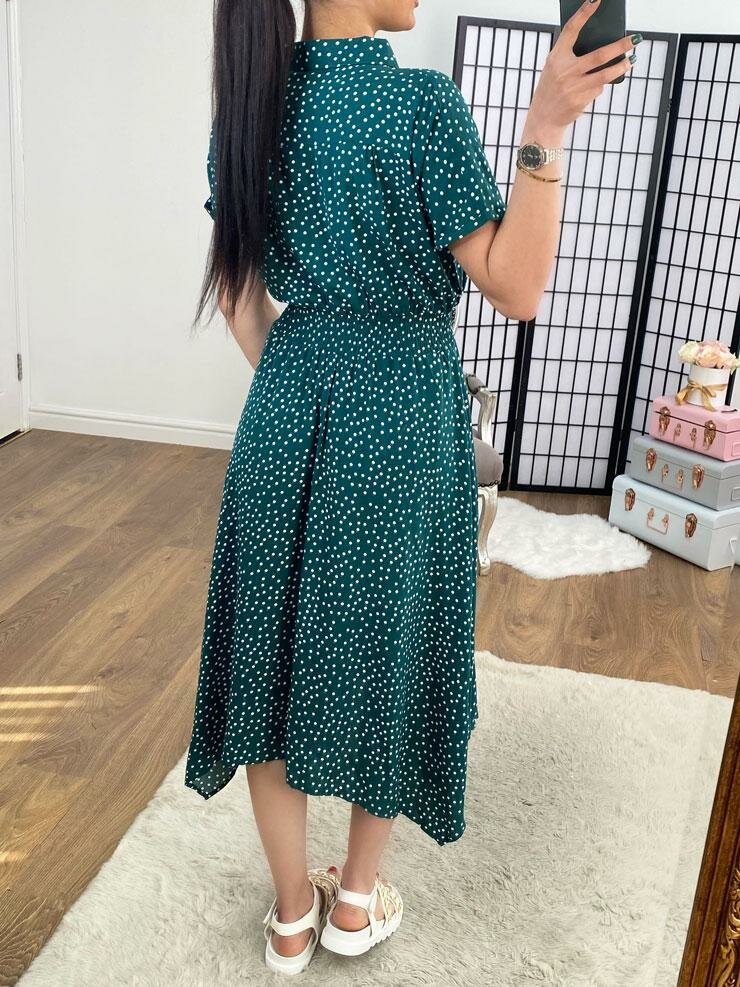 Venez Polka Dot Swing Dress With Pockets