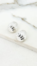 Ribbed Curved Droplet Earring (2 Colours)