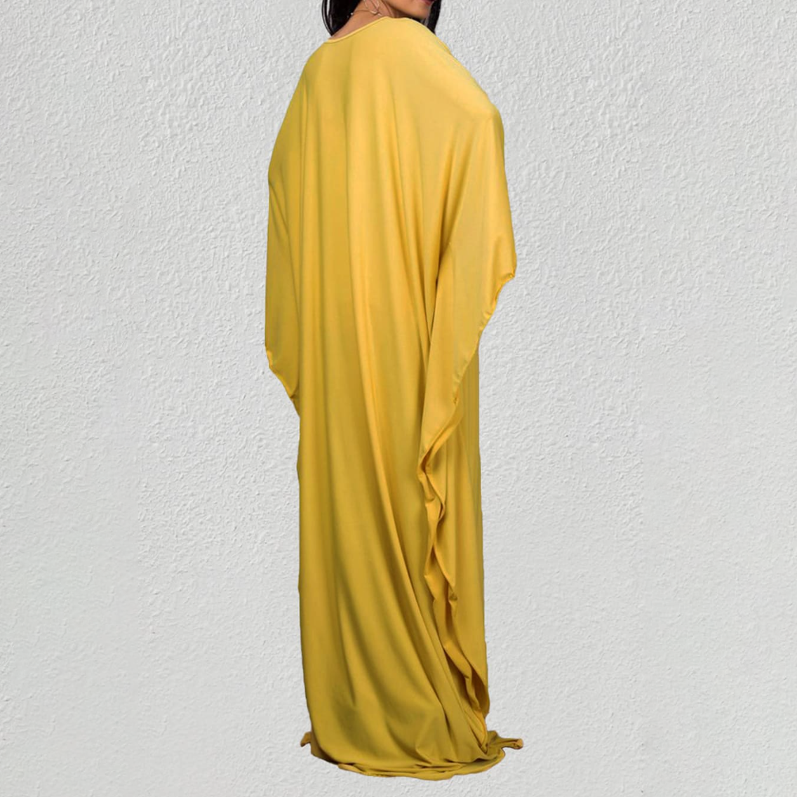 Batwing Ruched Kaftan Dress