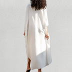 Batwing Ruched Kaftan Dress