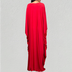Batwing Ruched Kaftan Dress