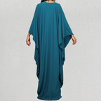 Batwing Ruched Kaftan Dress
